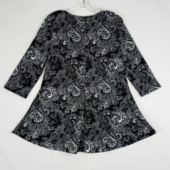 Nandashe Women 3/4 Sleeves Paisley Tunic Shirts Casual Dressy Blouse Tops Size L - Picture 5 of 16